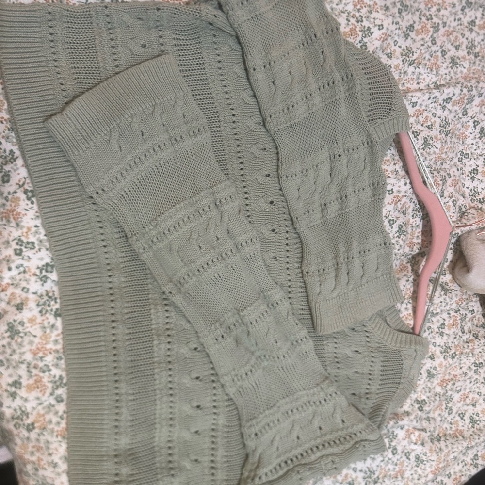 Women's Green Knit Sweater